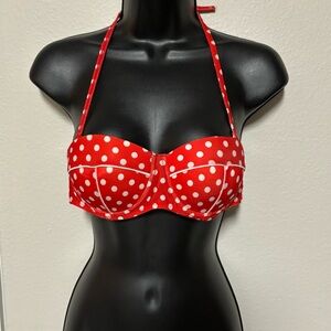 Vintage Polka Dot Swimsuit Bra